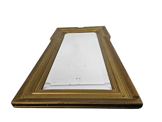 Image 1 of Art Deco - Tabernacle mirror - gilded - faceted glass - 19th century