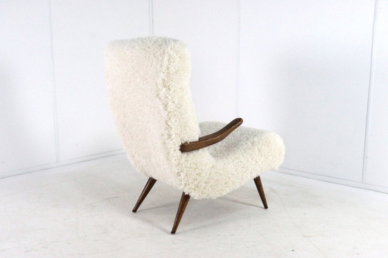 Image 1 of Fauteuil vintage 'Cuddle' recouvert de tissu