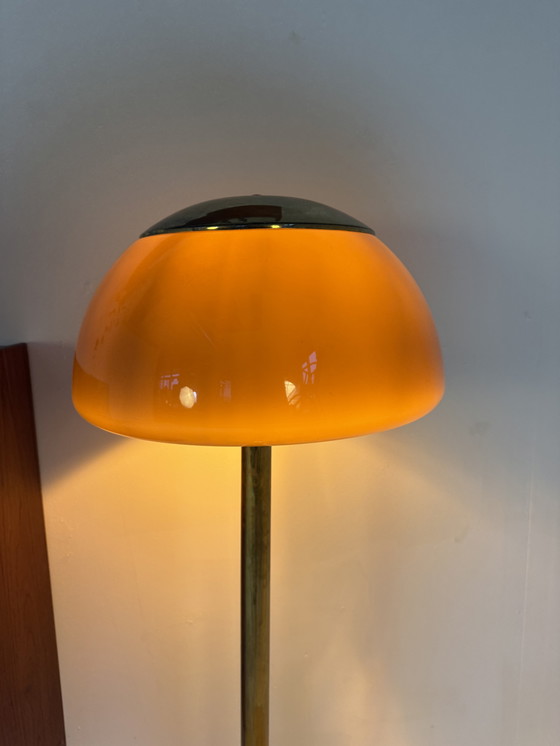Image 1 of Lampada da terra vintage a fungo in ottone, Cosack Leuchten '70