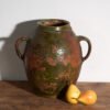 Antieke geglazuurde aardewerken pot met twee handvatten – Centraal-Europa, circa 1920 – Decoratieve objecten (photo 9 of 40)