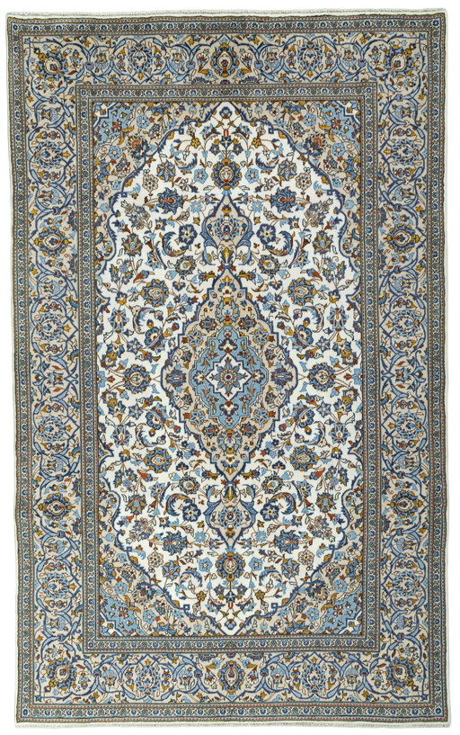 Liège Kashan noué à la main - 317 x 195 cm - Beige