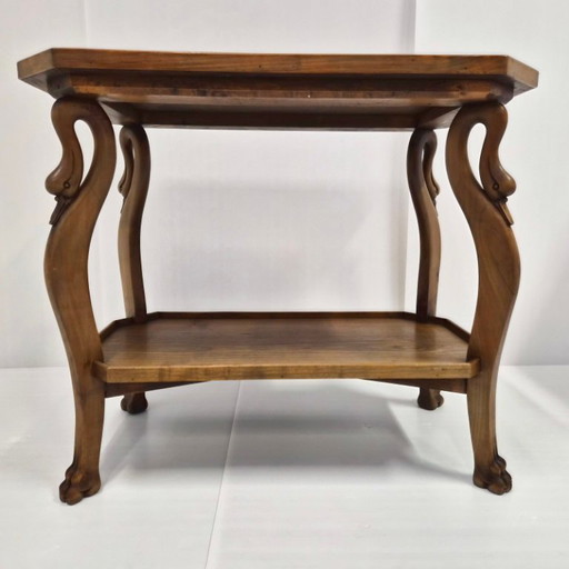 Vintage Art Deco Jugendstil Konsolentisch mit Schwänen und Löwenklauen