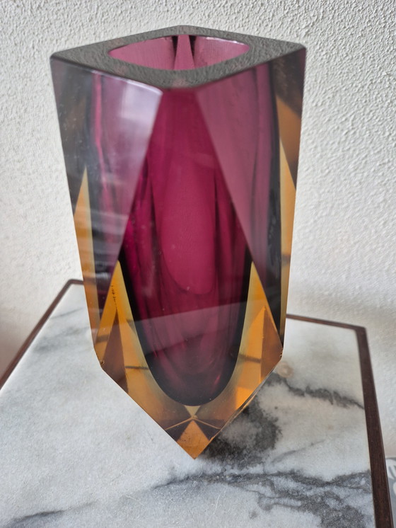 Image 1 of Murano glass vase by Flavio Poli, Italy, 1960