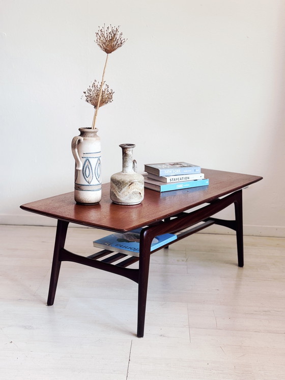 Image 1 of Table basse vintage Louis van Teeffelen, 1960, teck