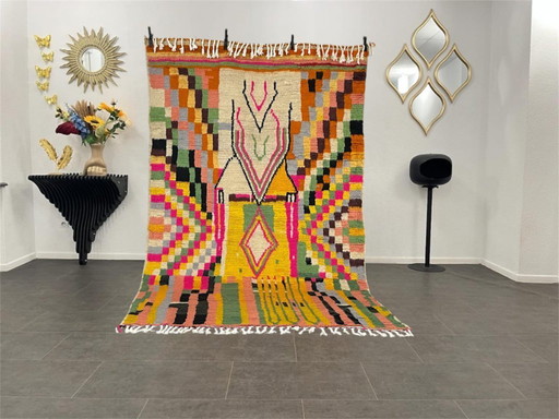 Alfombra marroquí colorida – Expresión cultural – 265 cm x 159 cm