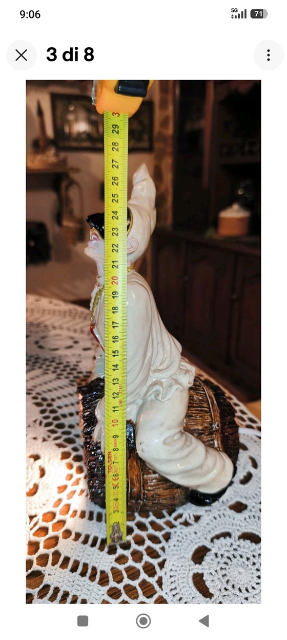 Pulcinella's Fortune Light - Table Lamp with Switch. – Capodimonte, Ceramic (photo 4 of 9)