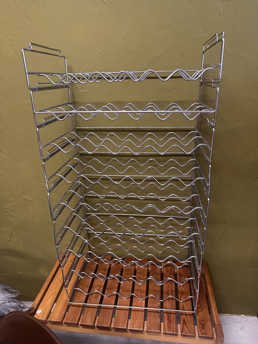 Vintage metalen wijnrek