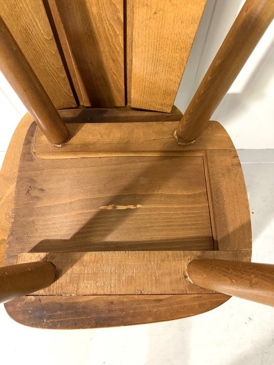 Image 1 of Set of 4 Brutalist farmhouse dining chairs 1950s