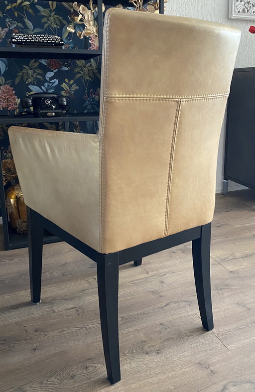 Vintage Ochre Yellow Gold-Colored Chair