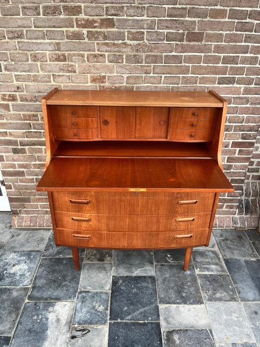 Secretario danés de teca PMJ Viby J, década de 1960, marcado – bureau, Wood (photo 2 of 5)