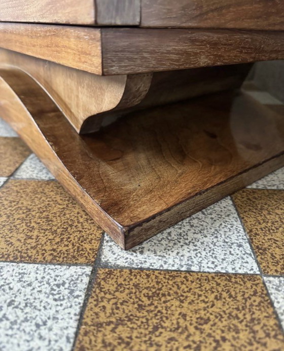 Image 1 of Chevet Art Déco bois et miroir