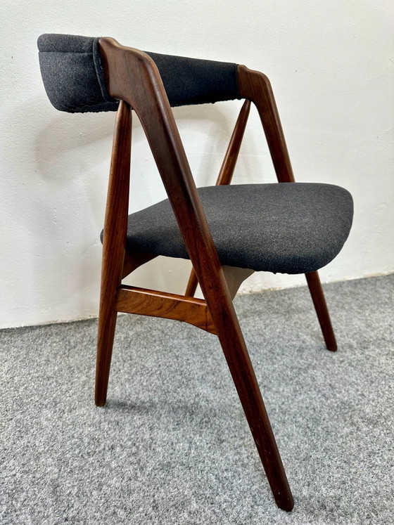 4 Deense Design Teak Eetkamerstoelen 205 Thomas Harlev Farstrup, Hout, Bruin (foto 9 van 15)