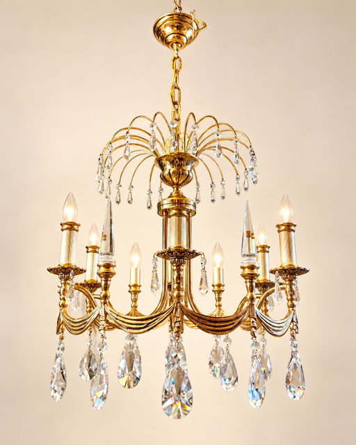 Lampadario vintage in cristallo davvero speciale.