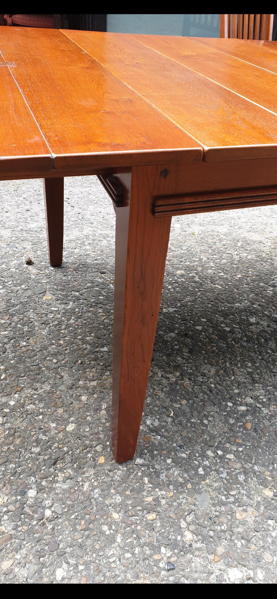 Image 1 of Schuitema Jugendstil Eetkamer Tafel Met Tussenbladen Max 240 Cm