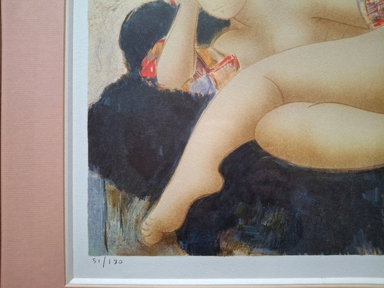 Image 1 of Framed lithograph by Alain Bonnefoit, signed and numbered