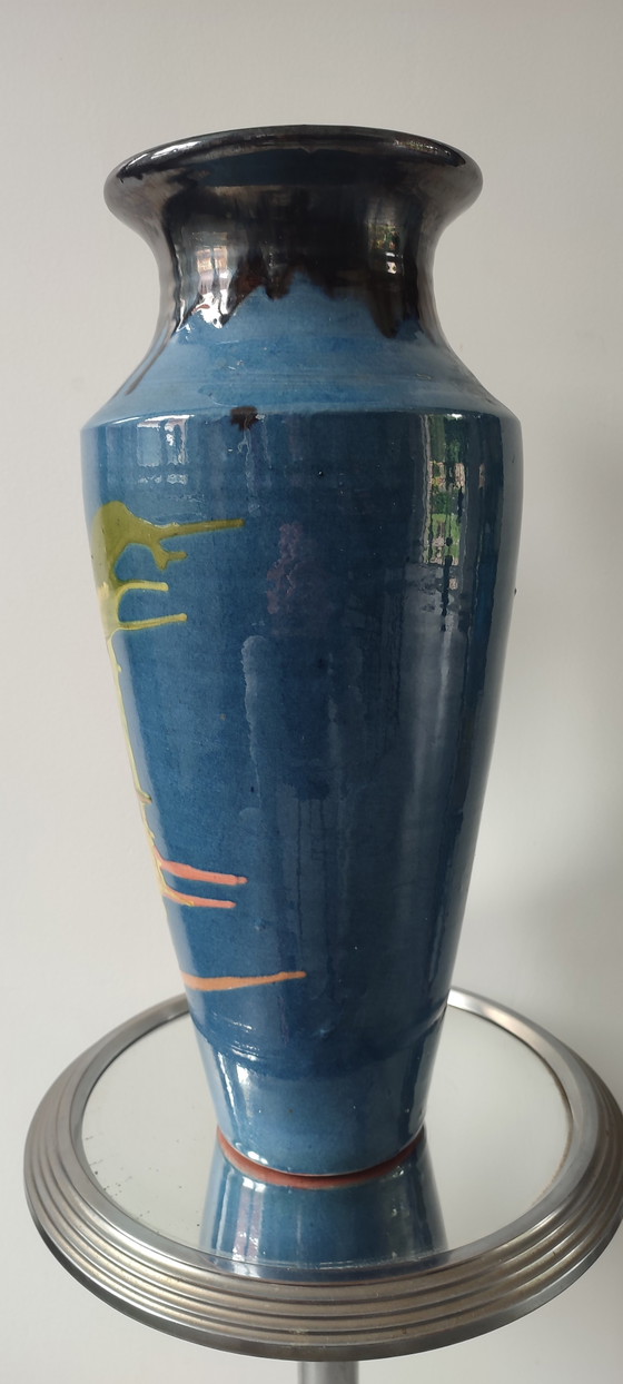 Image 1 of Large ceramic vase of 39 cm Atelier Thomas BUXÓ (1970)