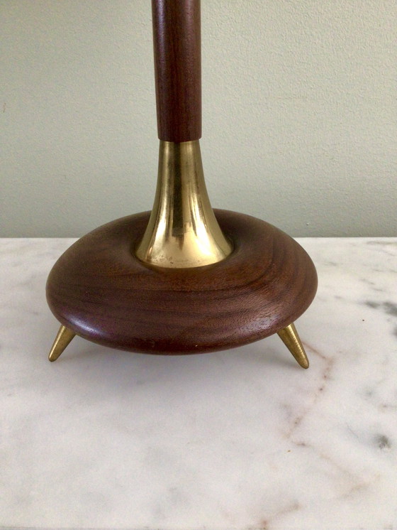 Image 1 of Lámpara de sobremesa Mid Century Teka y latón