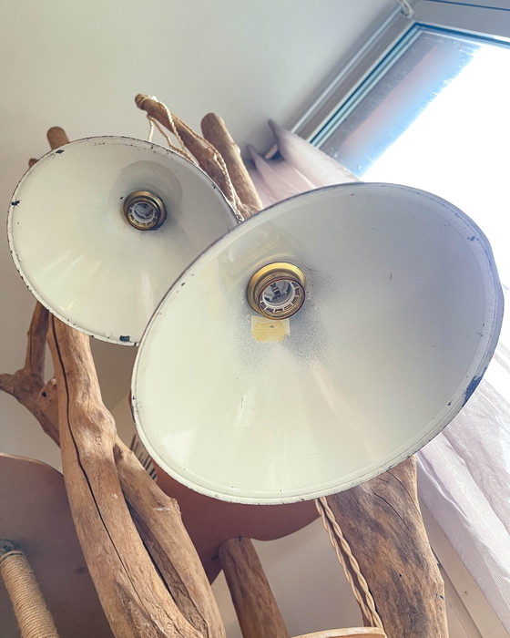 Lampada Portatile Vintage Personalizzabile in Lamiera Smaltata – Illuminazione, Industrieel (photo 10 of 13)