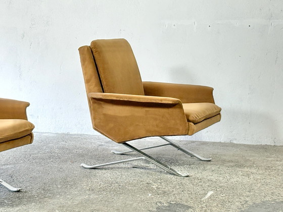 Rare pair of easy chairs designed by Paul and Michael Bode for Tectaform – Armchairs, Wood, Metal (photo 4 of 11)