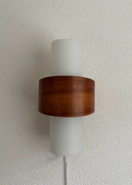 Applique vintage Philips Louis Kalff anni '60 – Vetro, Legno (photo 4 of 14)