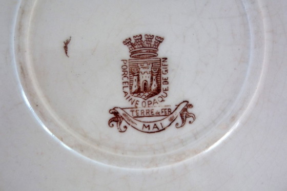 Image 1 of 2 piatti da portata in terracotta Gien, modello May, circa 1900