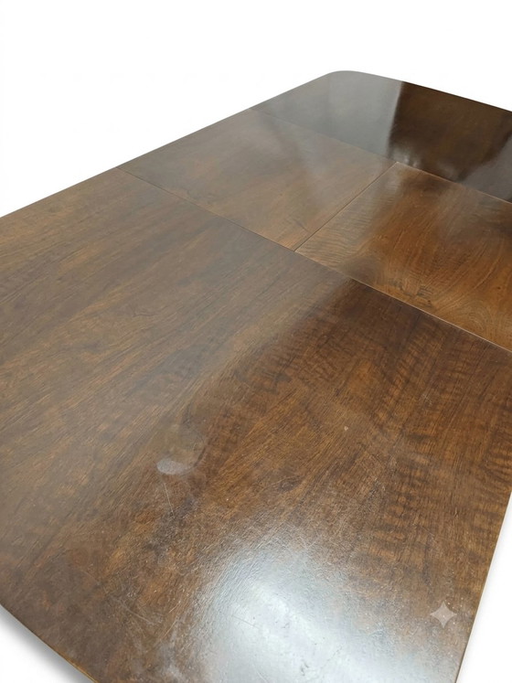 Beautiful Vintage Extendable Dining Table | Dark Wood (125-178 cm) (photo 6 of 7)