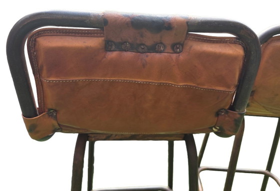4 Sgabelli da bar vintage (Charlotte Perriand) – Leather, Metal (photo 5 of 7)