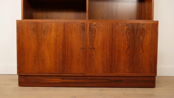 Image 1 of Buffet haut vintage | Bibliothèque | Armoire à disques | Palissandre | Hundevad pour Omann Jun