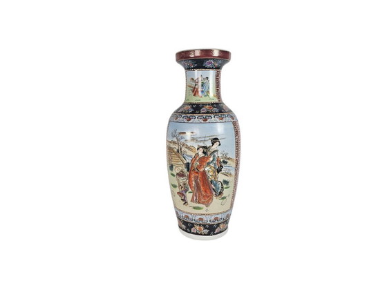 Image 1 of Vintage - Satsuma Geisha - XL Vase - porcelain - China - 3rd quarter 20th century