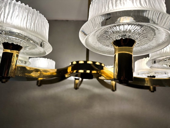 Lampadario Vintage XL Hillebrand – Glass, Metal (photo 11 of 16)