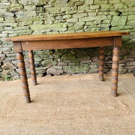 Image 1 of Table pieds bobines 1m20