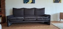 Cassina Maralunga spacious 3-seater sofa - bicolour black/grey.