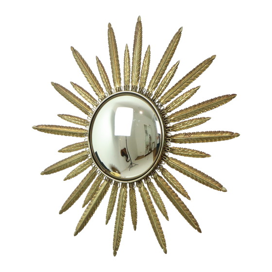 Image 1 of Mid - Century Sun Mirror Deknudt