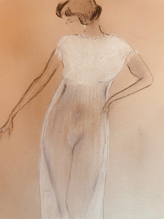 Image 1 of Dipinto firmato, ritratto femminile, "trasparenza"