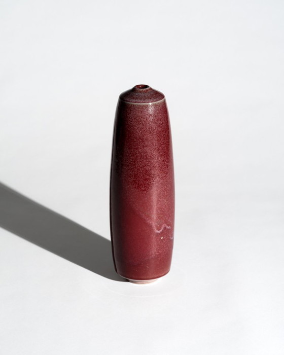 Image 1 of Wolfgang Meer Studio Ceramic Sang de Bœuf Glaze Vase Bremen West German Pottery