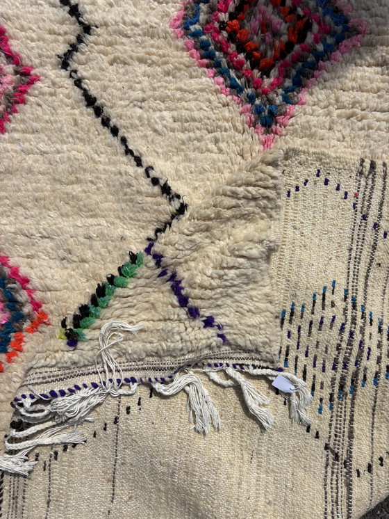 Image 1 of Tapis marocain en laine Azilal - 150x250 cm - Tapis berbère tissé à la main - Design abstrait bohème