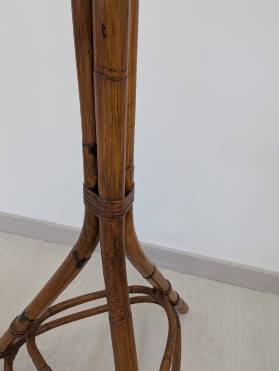 Image 1 of Salon en bambou - Fauteuils, table basse et porte-manteau - Vintage