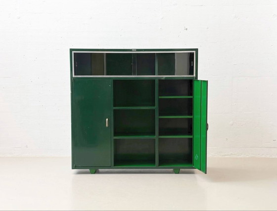 Image 1 of Zeldzame metalen kast van Arredamenti Metallici, Meneghello, Italië, jaren 50