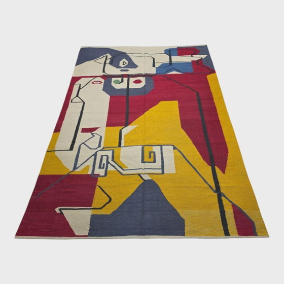 Tapiz tejido a mano Taureau V de Le Corbusier | Arte textil moderno (118 × 79 pulgadas) – Alfombras, Wool (photo 3 of 10)