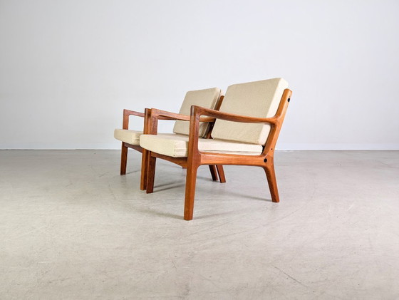 Image 1 of Set van 2 midcentury fauteuils France & Søn Ole Wanscher Senator easy