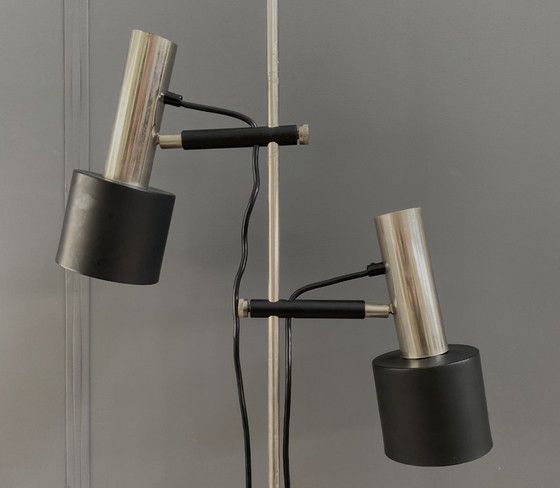 Double Shaded Metal Floorlamp by J. Hoogervorst for Anvia Netherlands – Floor lights, Chrome (photo 10 of 15)