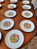 Seventies Seltmann Weiden Bavaria "FLOWER" 16 pieces