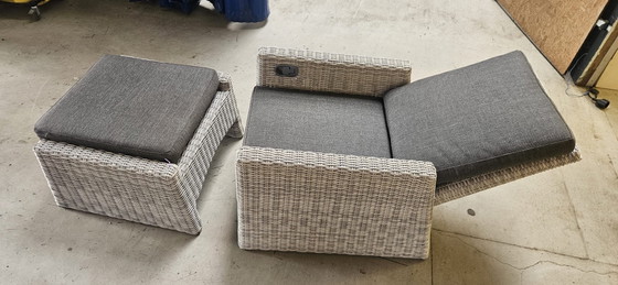 Poltrona lounge Intratuin e poggiapiedi – Sedie da giardino, Poliestere, Plastica (photo 4 of 6)