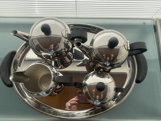 Image 1 of Alessi Bombé thee en koffieservies 5 delig