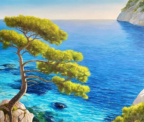Originales Ölgemälde: Meereslandschaft, Felsen, Natur, Meeresbrise – Gemälde & Zeichnungen, Canvas (photo 3 of 6)