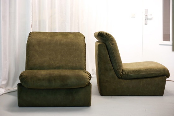 Vintage Elementen Bank - Mid-Century – Modulaire banken, Velvet (photo 3 of 6)