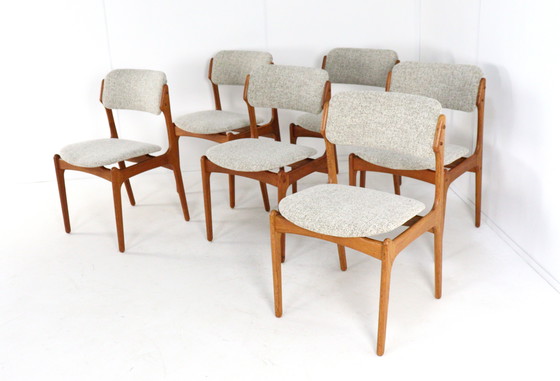 Image 1 of 6x Erik Buch per O.D. sedie mobler vintage ridipinto