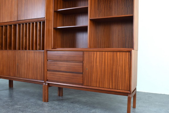 Image 1 of Mid-Century MTP Teakhouten wandmeubel van M. Grabiński voor IKEA, set van 3