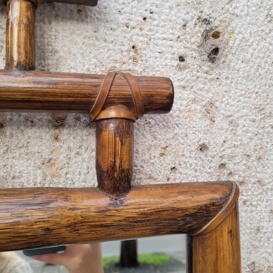 Image 1 of Koloniale spiegel met bamboe frame, 1900 - Frankrijk