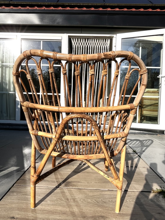 Fauteuil vintage en rotin – Rattan (photo 6 of 9)
